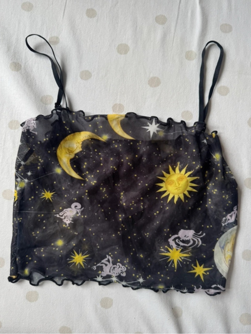 Y2K Tank Top Zodiac Celestial Whimsigoth Horoscope Astrology 90’s  Mesh Shirt